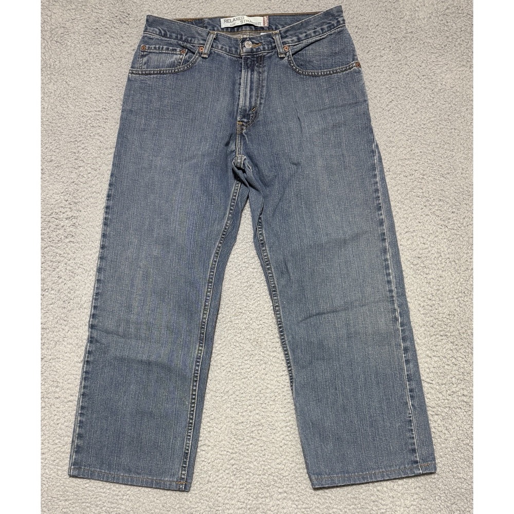 Levi's 559 Relaxed Straight Denim Blue Jeans Mens Size 30x25 100% Cotton